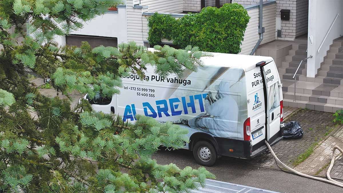 tellisvoodriga maja soojustamine PUR vahuga